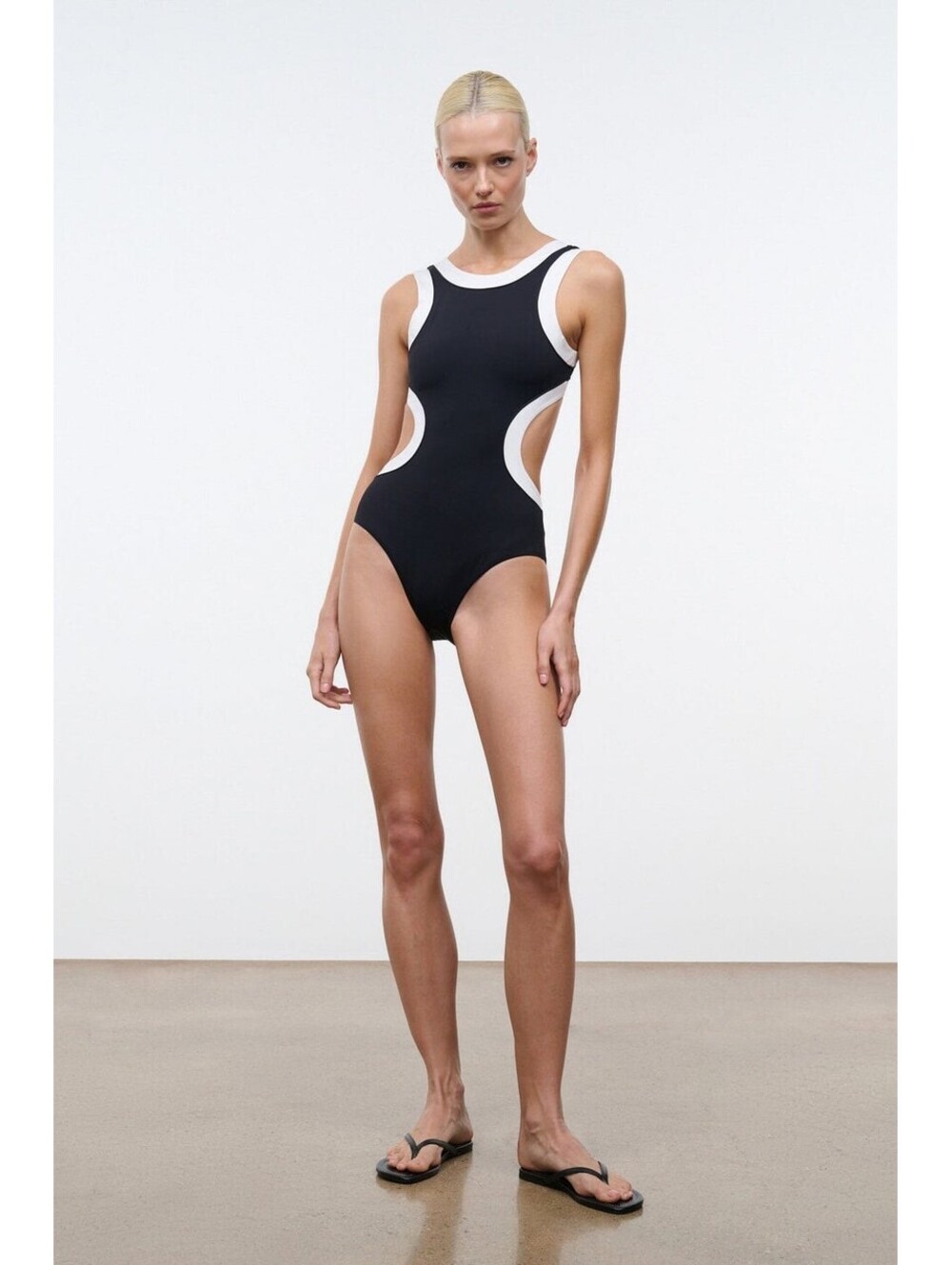STAUD DOLCE ONE PIECE BLACK WHITE